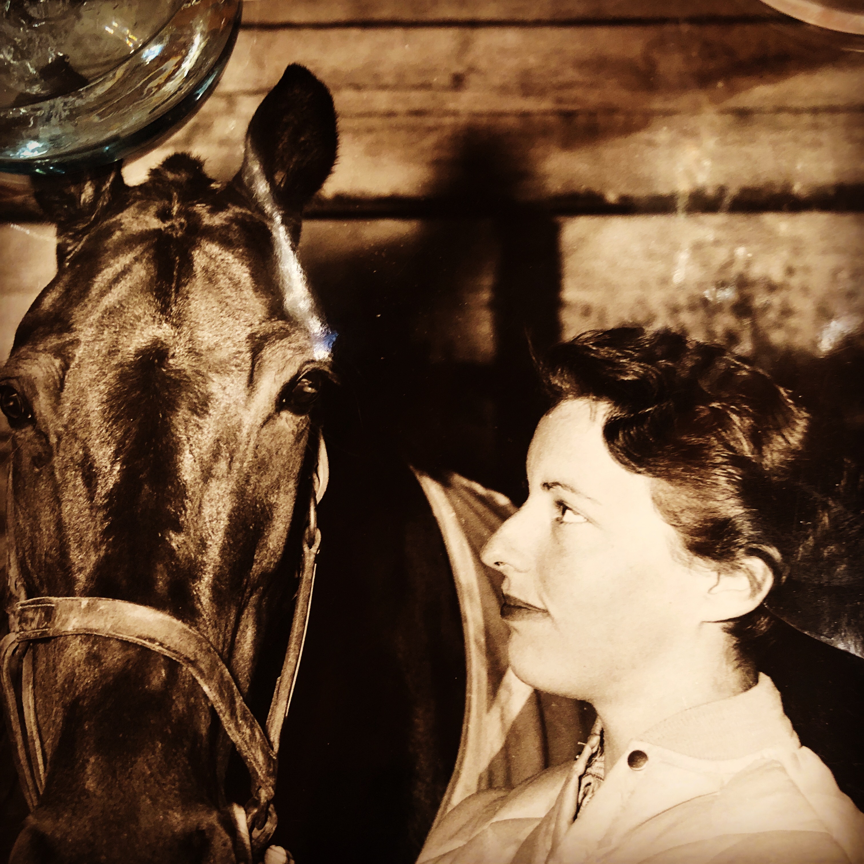 my mom and her horse