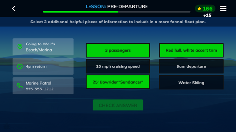 Pre-Departure Float Plan