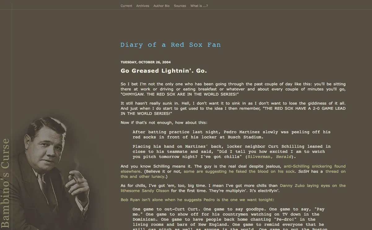 Bambino's Curse — Diary of a Red Sox Fan blog