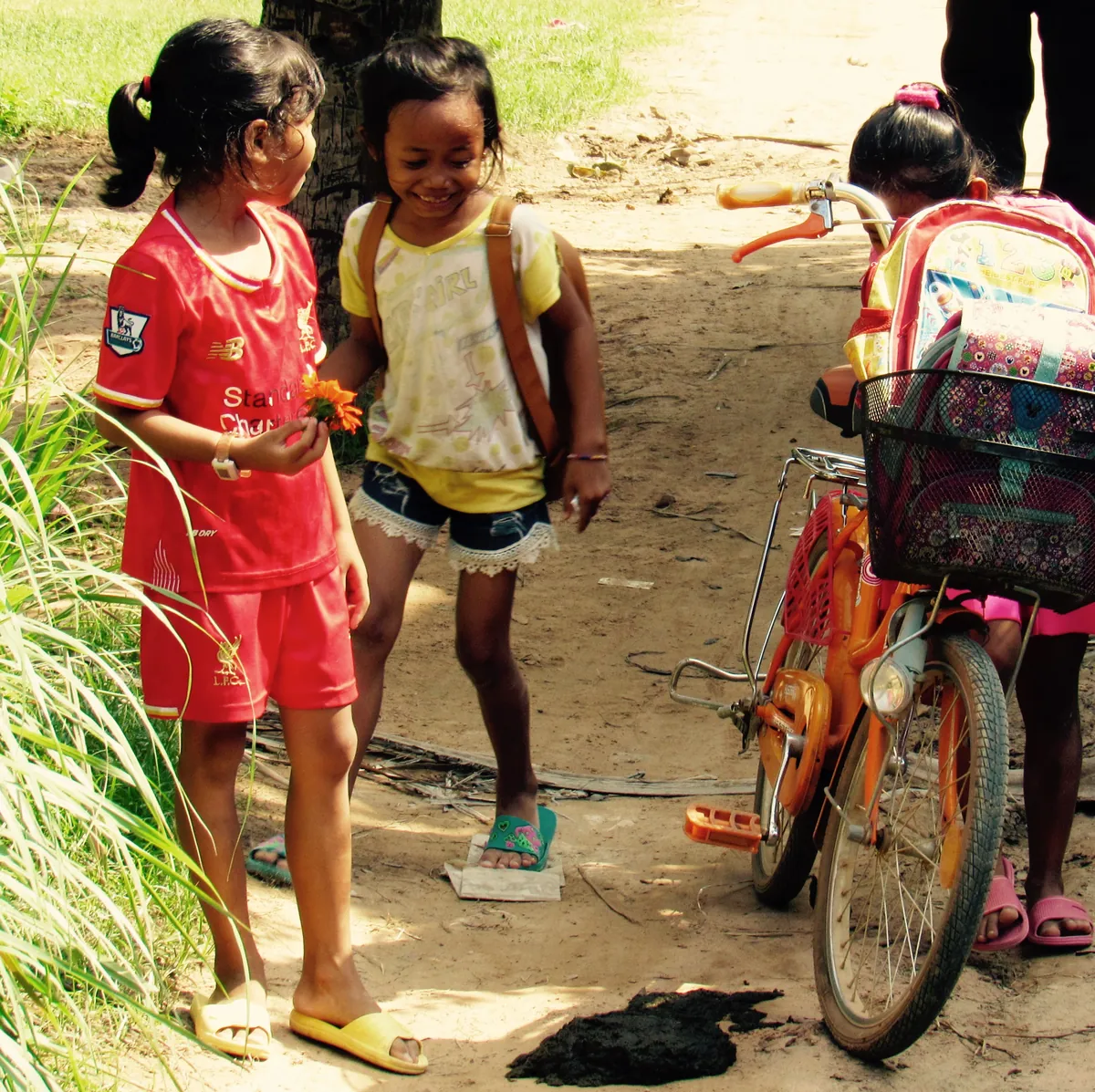 the school girls’ laughter